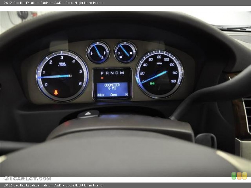 Cocoa/Light Linen Interior Gauges for the 2012 Cadillac Escalade Platinum AWD #60296267