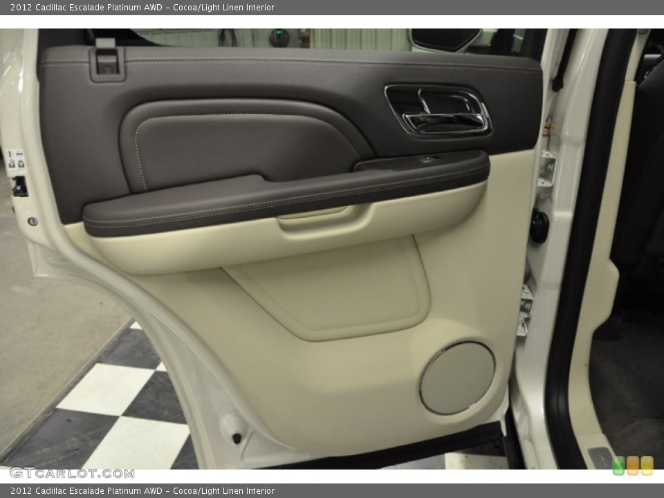 Cocoa/Light Linen Interior Door Panel for the 2012 Cadillac Escalade Platinum AWD #60296378