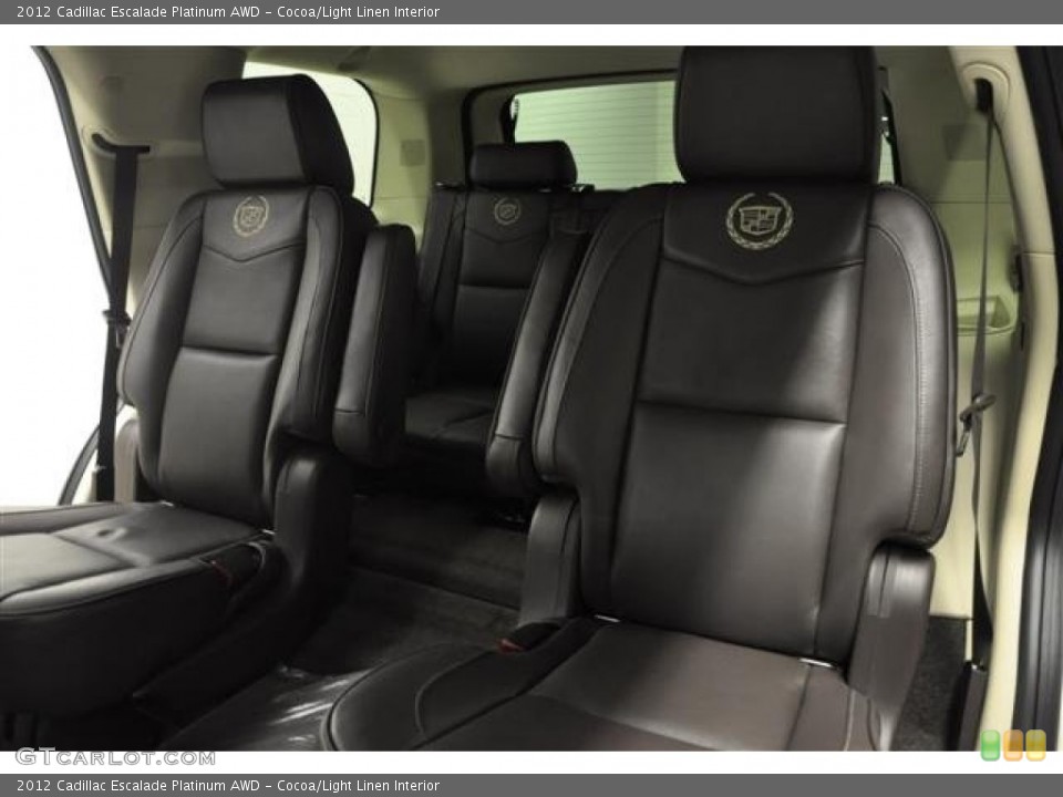 Cocoa/Light Linen Interior Rear Seat for the 2012 Cadillac Escalade Platinum AWD #60296432
