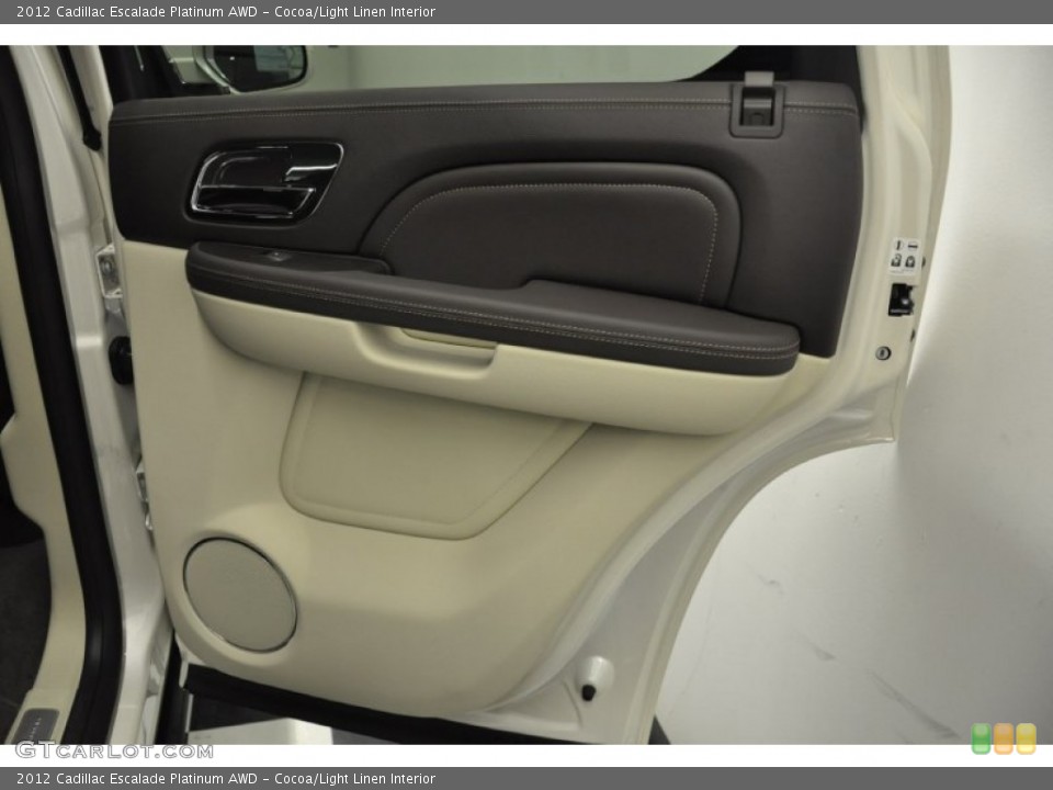Cocoa/Light Linen Interior Door Panel for the 2012 Cadillac Escalade Platinum AWD #60296450
