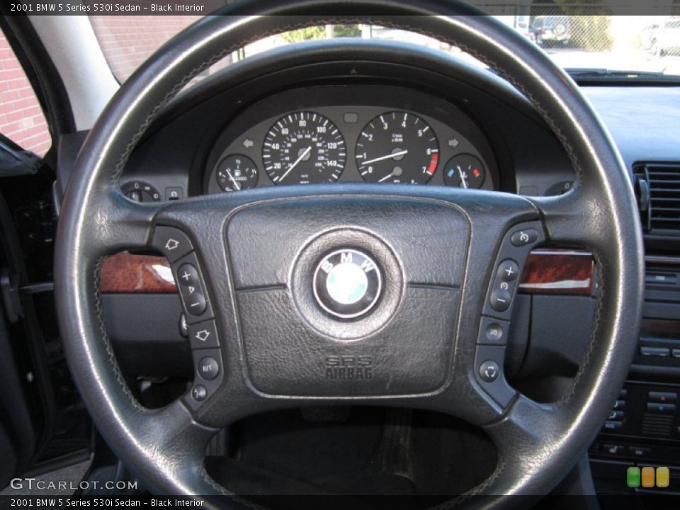Black Interior Steering Wheel for the 2001 BMW 5 Series 530i Sedan #60296728