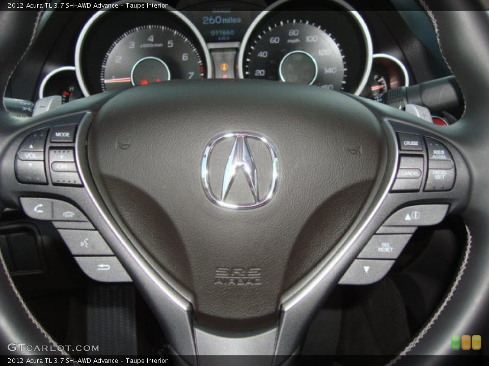 Taupe Interior Controls for the 2012 Acura TL 3.7 SH-AWD Advance #60298064