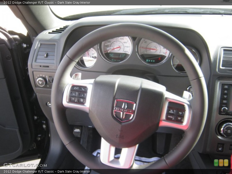 Dark Slate Gray Interior Steering Wheel for the 2012 Dodge Challenger R/T Classic #60301237