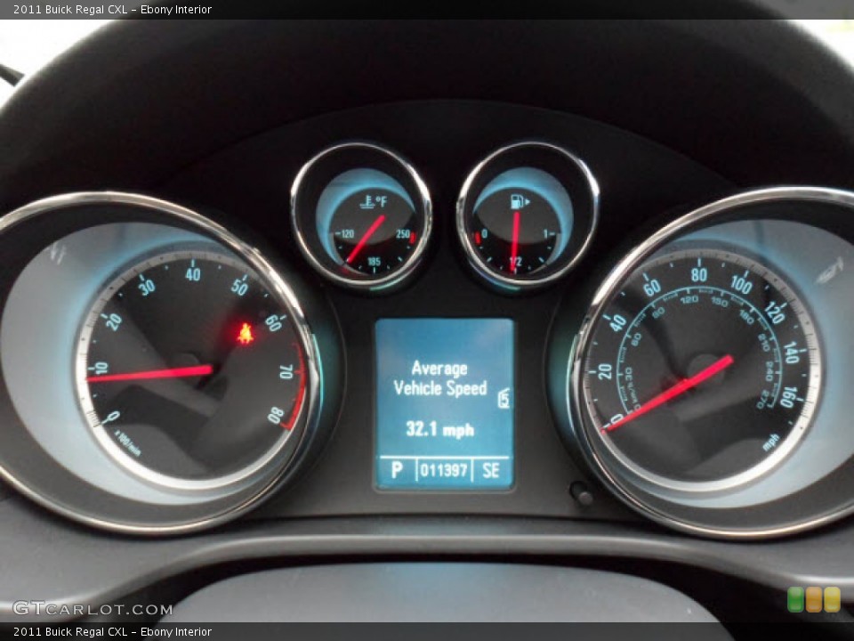 Ebony Interior Gauges for the 2011 Buick Regal CXL #60303014
