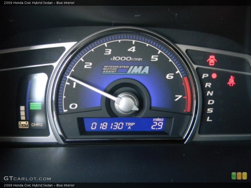 Blue Interior Gauges for the 2009 Honda Civic Hybrid Sedan #60315873