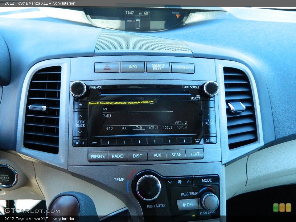 Ivory Interior Controls for the 2012 Toyota Venza XLE #60316388