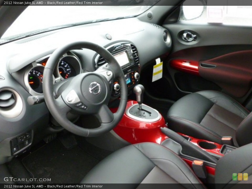 Black/Red Leather/Red Trim Interior Photo for the 2012 Nissan Juke SL AWD #60317843