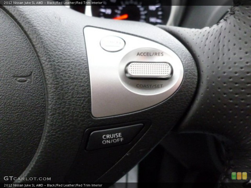 Black/Red Leather/Red Trim Interior Controls for the 2012 Nissan Juke SL AWD #60317867