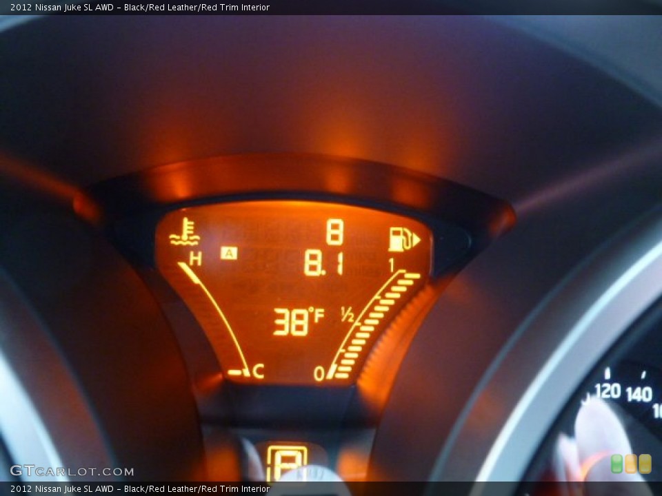 Black/Red Leather/Red Trim Interior Gauges for the 2012 Nissan Juke SL AWD #60317873
