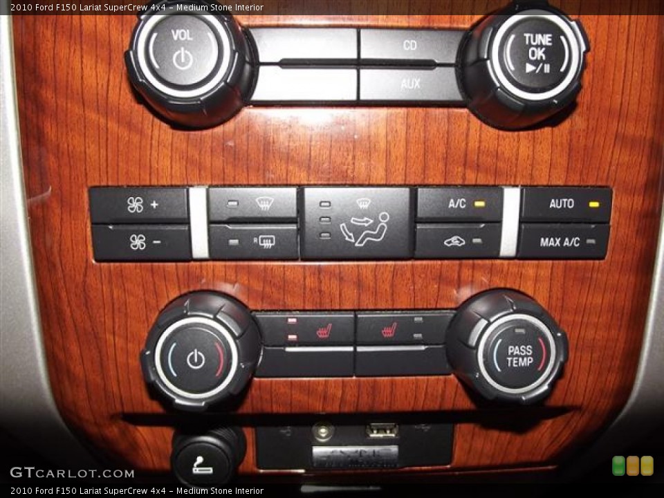 Medium Stone Interior Controls for the 2010 Ford F150 Lariat SuperCrew 4x4 #60318620