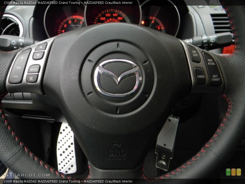 MAZDASPEED Gray/Black Interior Steering Wheel for the 2008 Mazda MAZDA3 MAZDASPEED Grand Touring #60323693