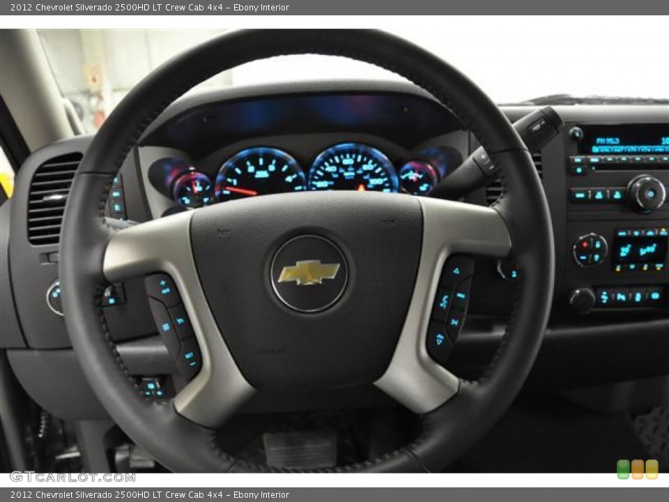 Ebony Interior Steering Wheel for the 2012 Chevrolet Silverado 2500HD LT Crew Cab 4x4 #60323918