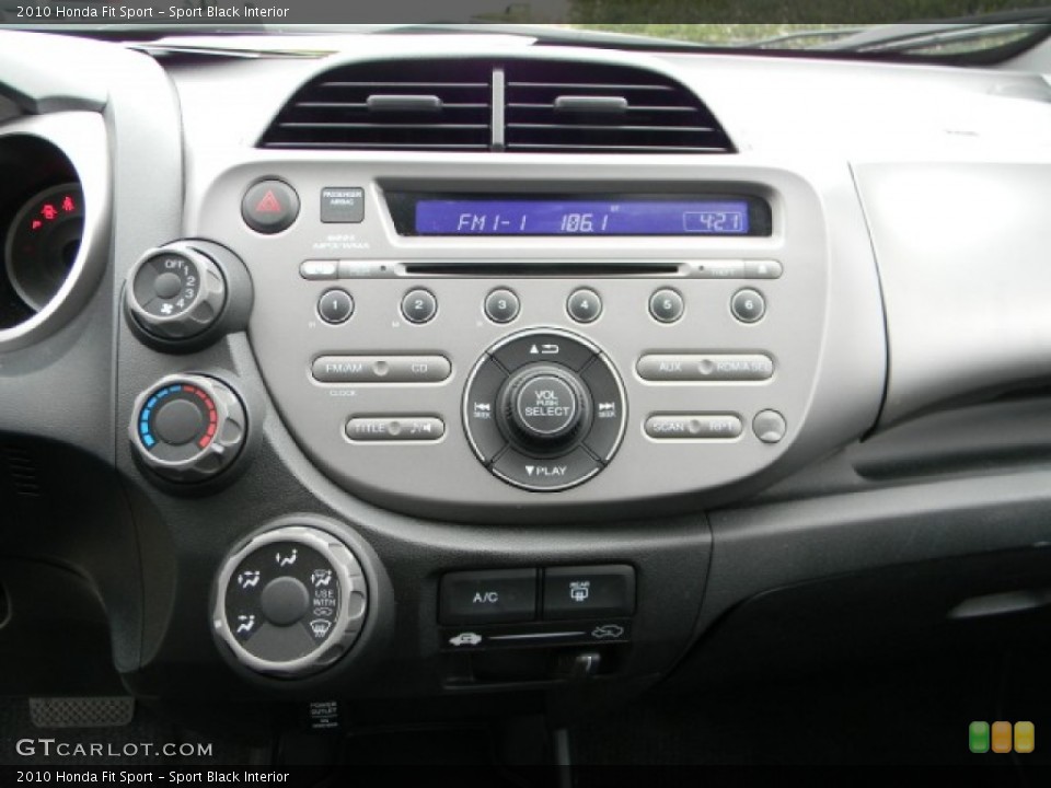 Sport Black Interior Controls for the 2010 Honda Fit Sport #60324650