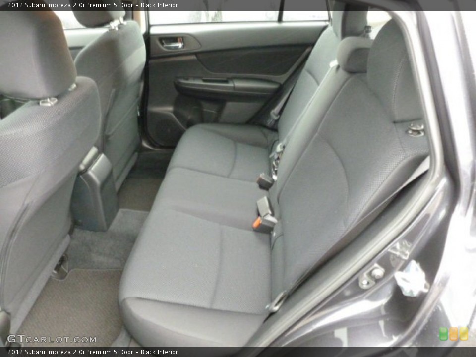 Black Interior Photo for the 2012 Subaru Impreza 2.0i Premium 5 Door #60325748