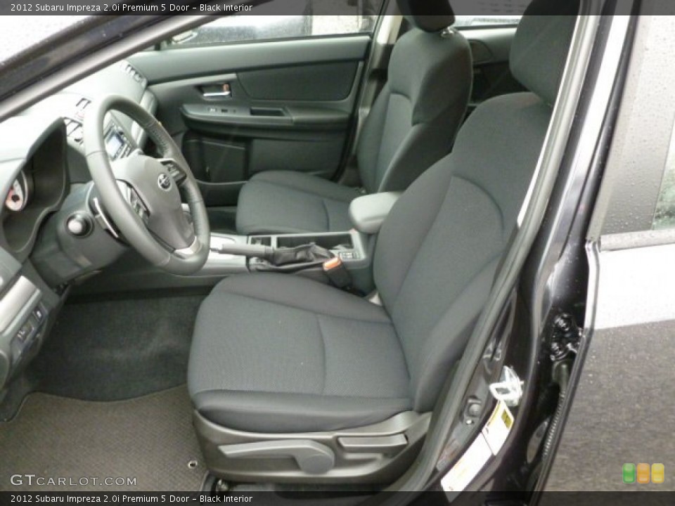 Black Interior Photo for the 2012 Subaru Impreza 2.0i Premium 5 Door #60325769