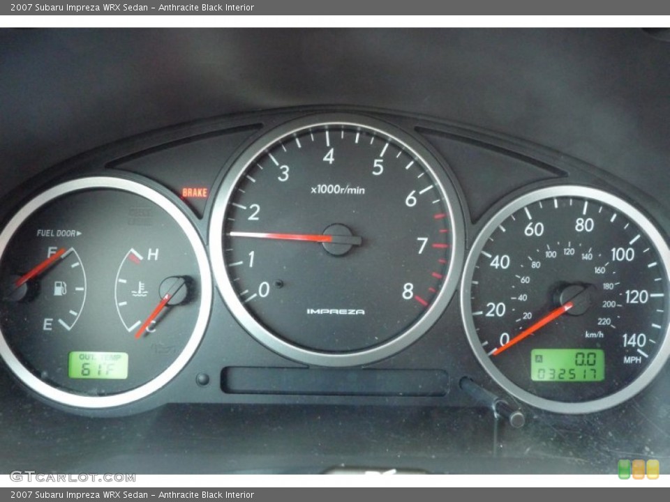 Anthracite Black Interior Gauges for the 2007 Subaru Impreza WRX Sedan #60326594