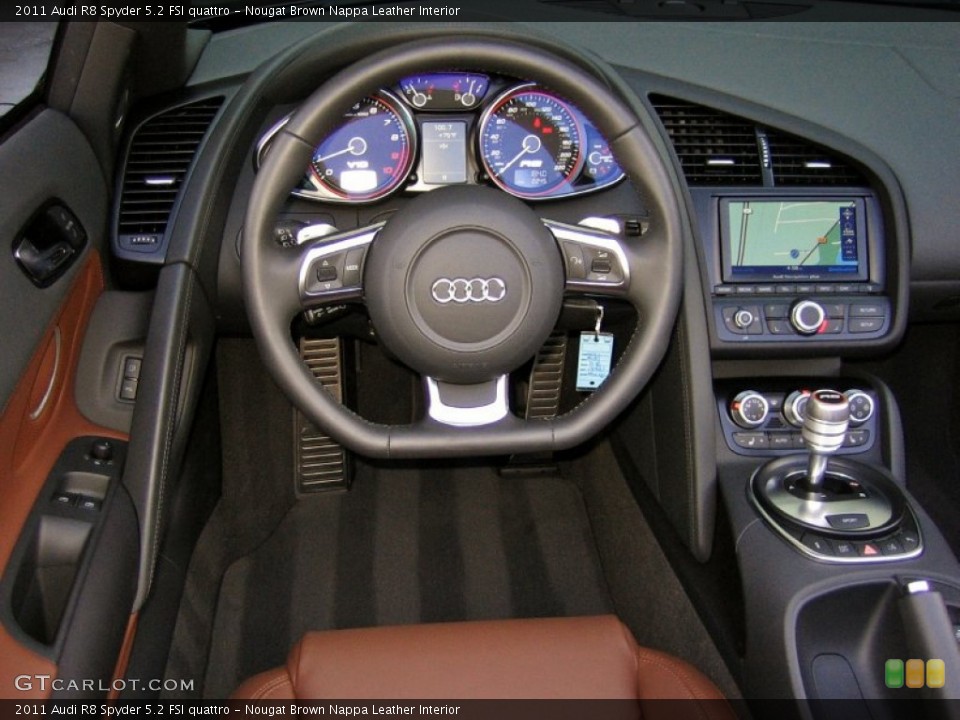 Nougat Brown Nappa Leather Interior Dashboard for the 2011 Audi R8 Spyder 5.2 FSI quattro #60329732