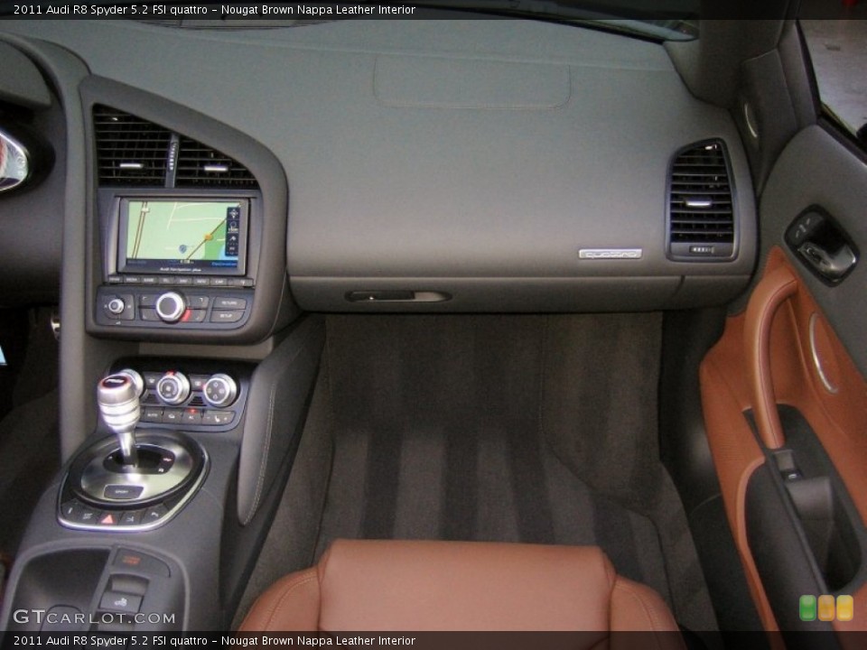 Nougat Brown Nappa Leather Interior Dashboard for the 2011 Audi R8 Spyder 5.2 FSI quattro #60329741