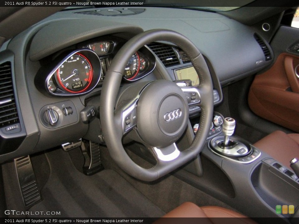 Nougat Brown Nappa Leather Interior Photo for the 2011 Audi R8 Spyder 5.2 FSI quattro #60329750