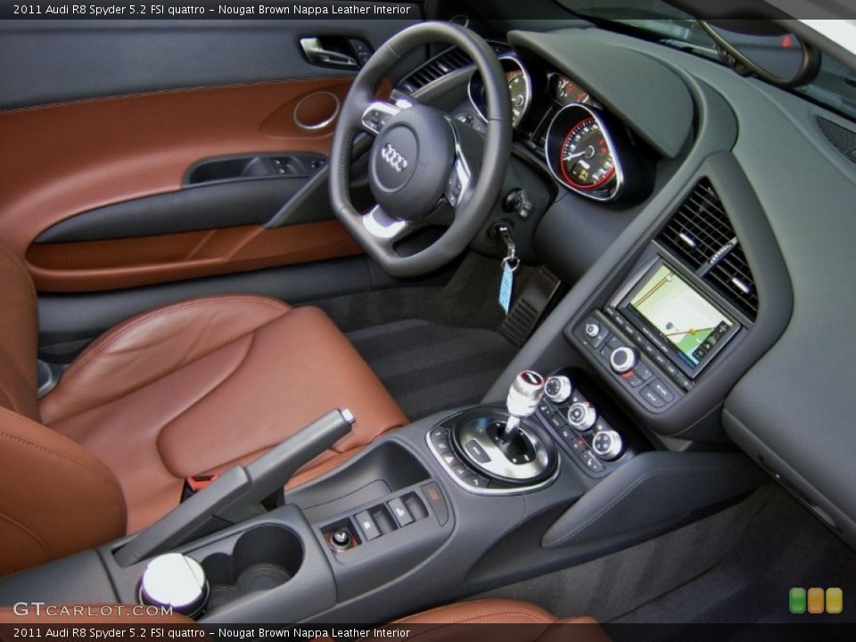 Nougat Brown Nappa Leather Interior Photo for the 2011 Audi R8 Spyder 5.2 FSI quattro #60329771