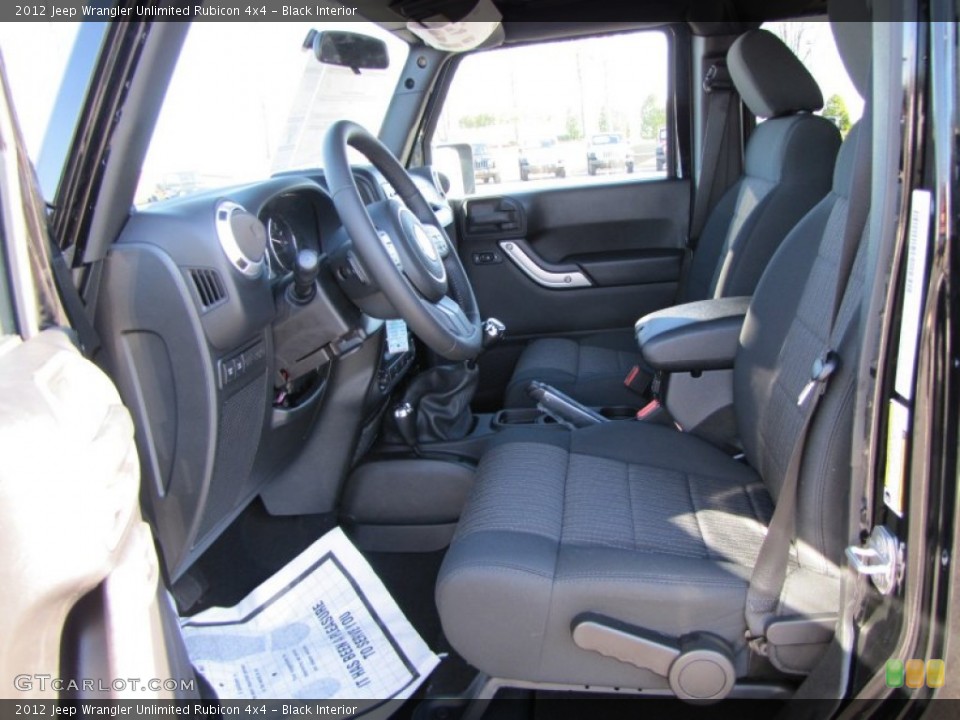 Black Interior Photo for the 2012 Jeep Wrangler Unlimited Rubicon 4x4 #60330875