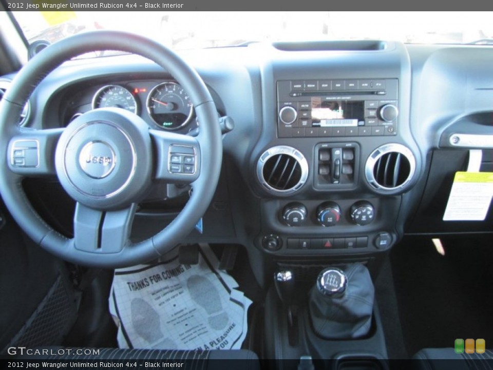 Black Interior Dashboard for the 2012 Jeep Wrangler Unlimited Rubicon 4x4 #60330911