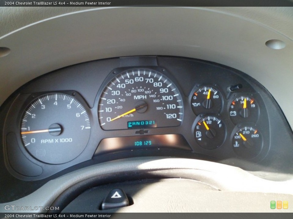 Medium Pewter Interior Gauges for the 2004 Chevrolet TrailBlazer LS 4x4 #60331069