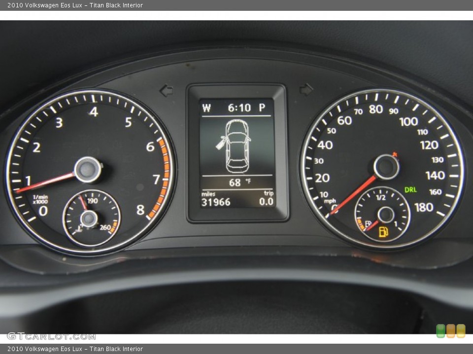 Titan Black Interior Gauges for the 2010 Volkswagen Eos Lux #60335682