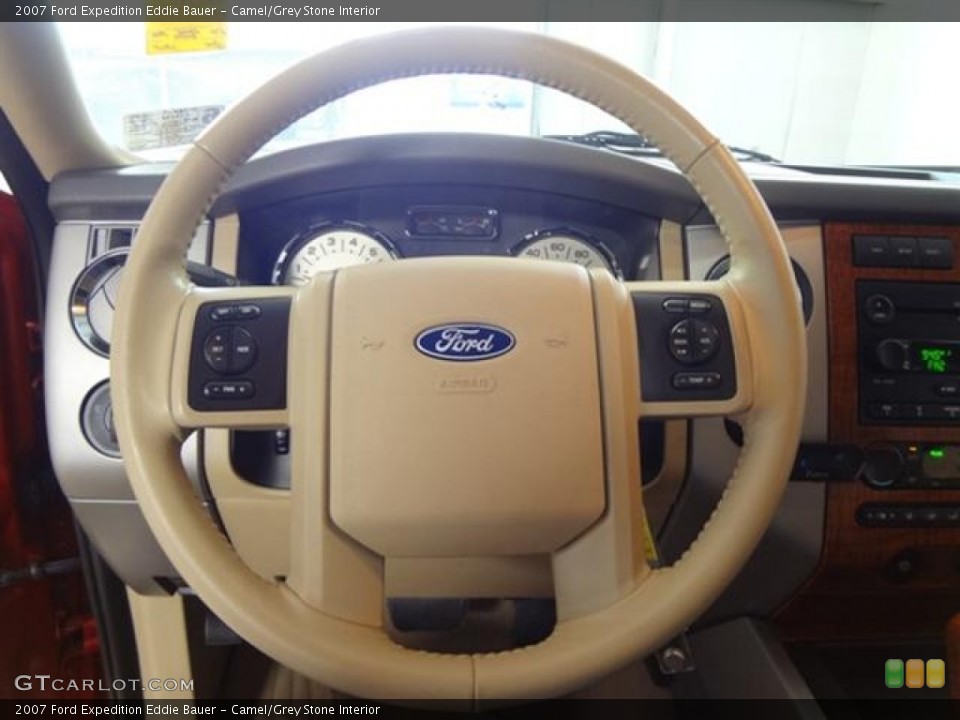 Camel/Grey Stone Interior Steering Wheel for the 2007 Ford Expedition Eddie Bauer #60344693