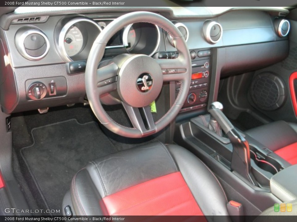 Black/Red Interior Dashboard for the 2008 Ford Mustang Shelby GT500 Convertible #60350580