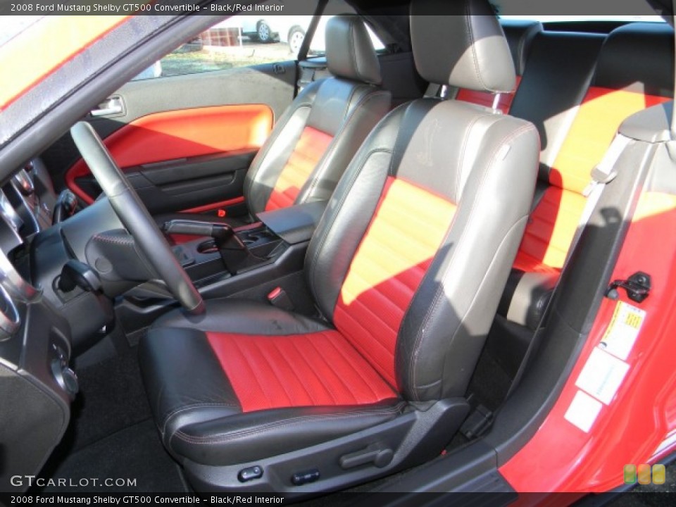 Black/Red Interior Photo for the 2008 Ford Mustang Shelby GT500 Convertible #60350585