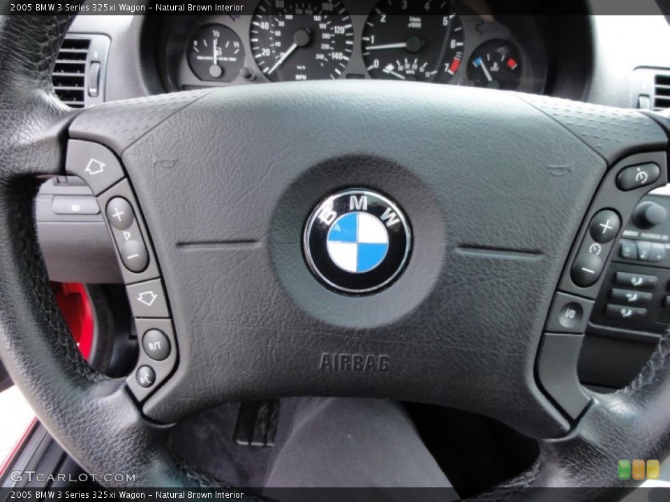 Natural Brown Interior Steering Wheel for the 2005 BMW 3 Series 325xi Wagon #60357419