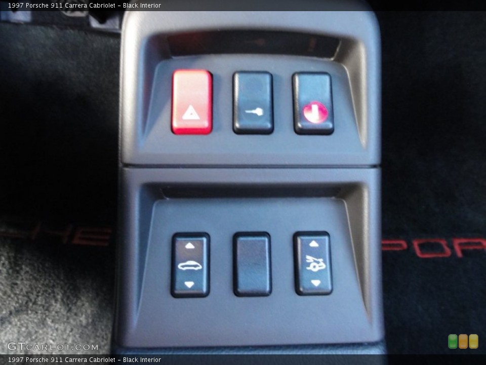 Black Interior Controls for the 1997 Porsche 911 Carrera Cabriolet #60357800