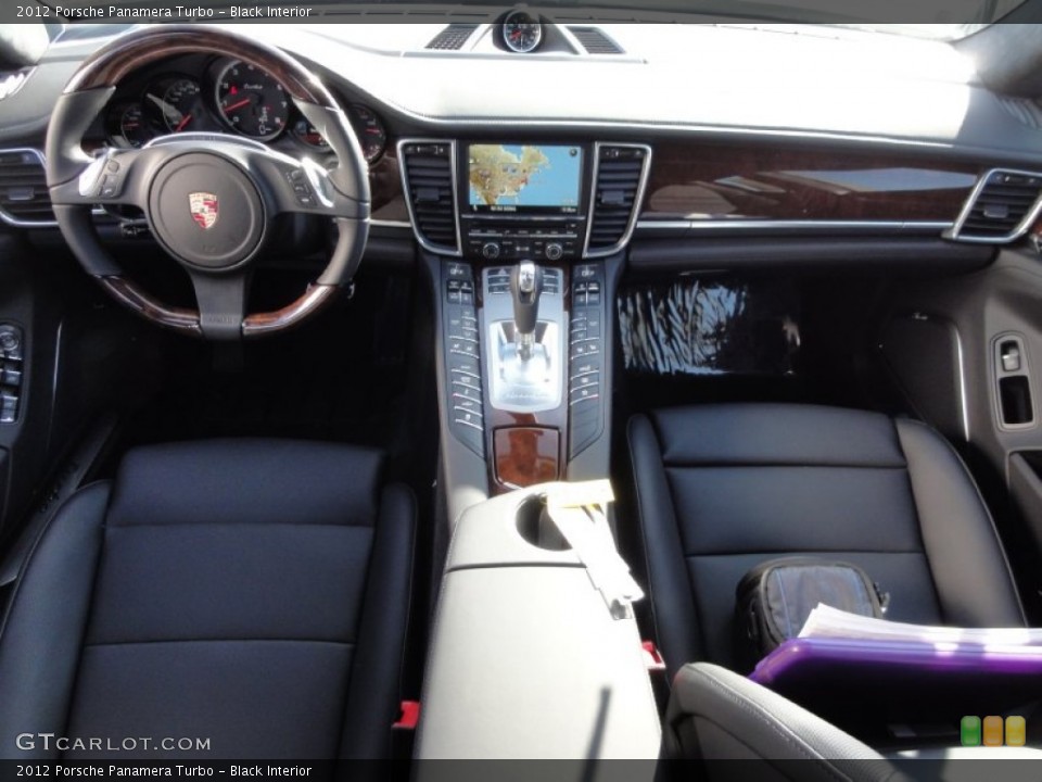 Black Interior Dashboard for the 2012 Porsche Panamera Turbo #60358992