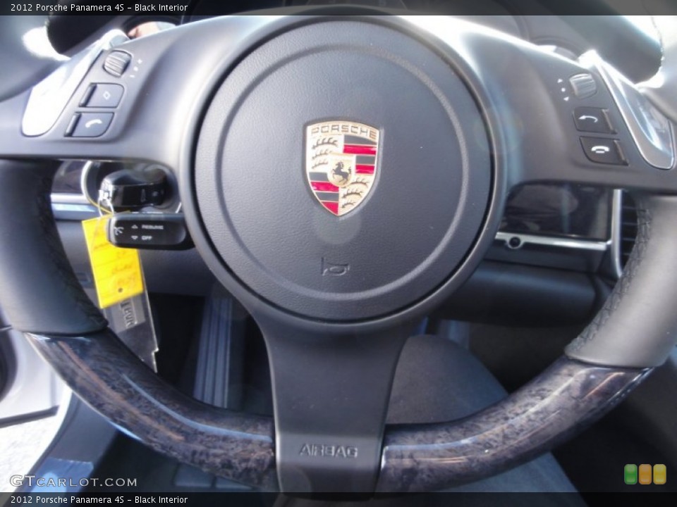 Black Interior Steering Wheel for the 2012 Porsche Panamera 4S #60360375