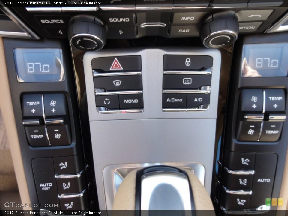 Luxor Beige Interior Controls for the 2012 Porsche Panamera S Hybrid #60362280