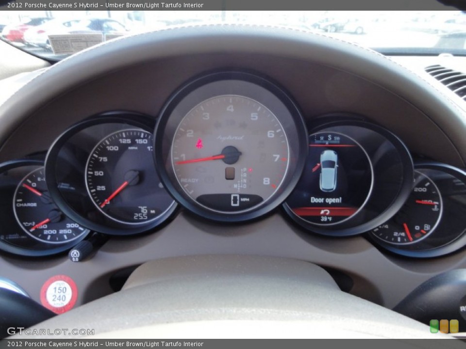 Umber Brown/Light Tartufo Interior Gauges for the 2012 Porsche Cayenne S Hybrid #60363144