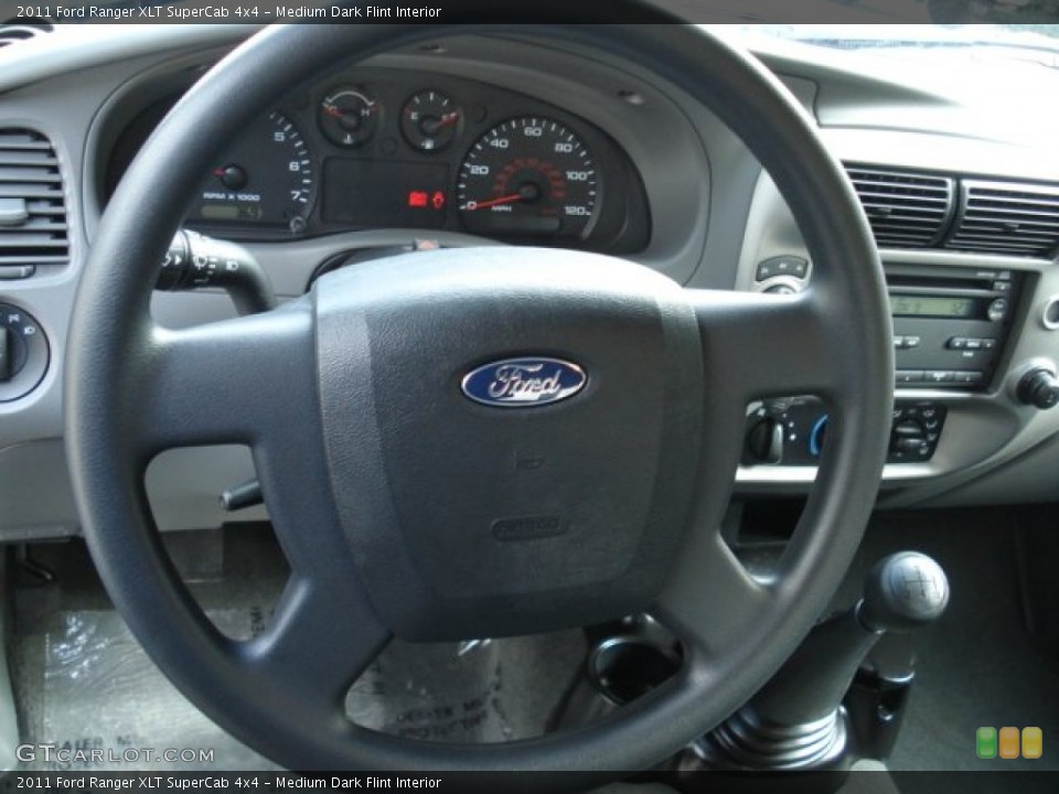 Medium Dark Flint Interior Steering Wheel for the 2011 Ford Ranger XLT SuperCab 4x4 #60364614
