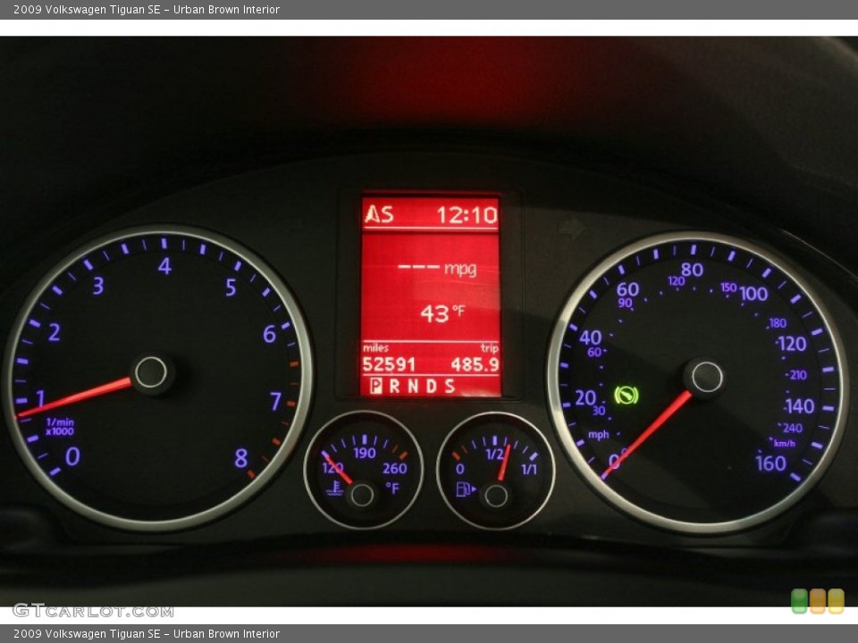 Urban Brown Interior Gauges for the 2009 Volkswagen Tiguan SE #60364638