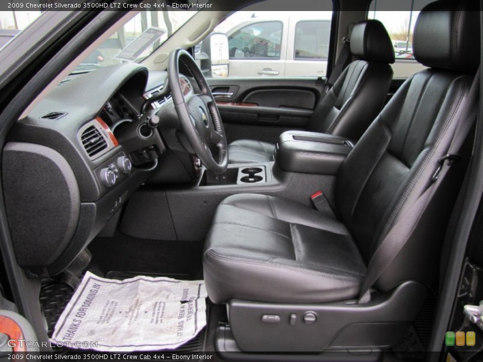 Ebony Interior Photo for the 2009 Chevrolet Silverado 3500HD LTZ Crew Cab 4x4 #60368135