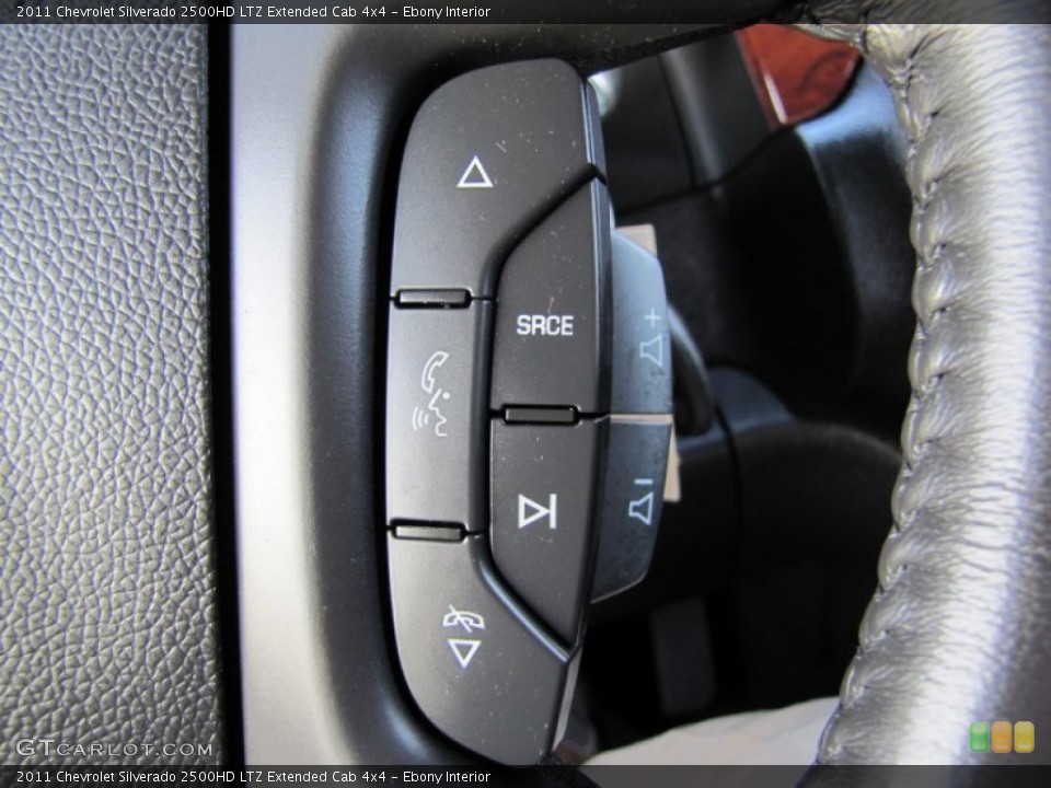 Ebony Interior Controls for the 2011 Chevrolet Silverado 2500HD LTZ Extended Cab 4x4 #60368991