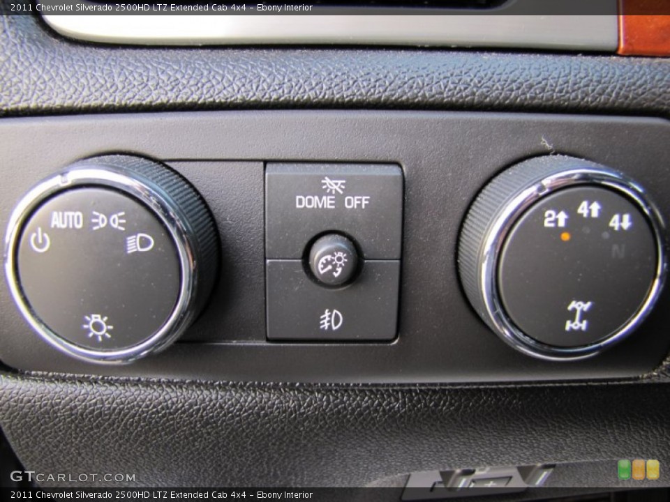Ebony Interior Controls for the 2011 Chevrolet Silverado 2500HD LTZ Extended Cab 4x4 #60369018