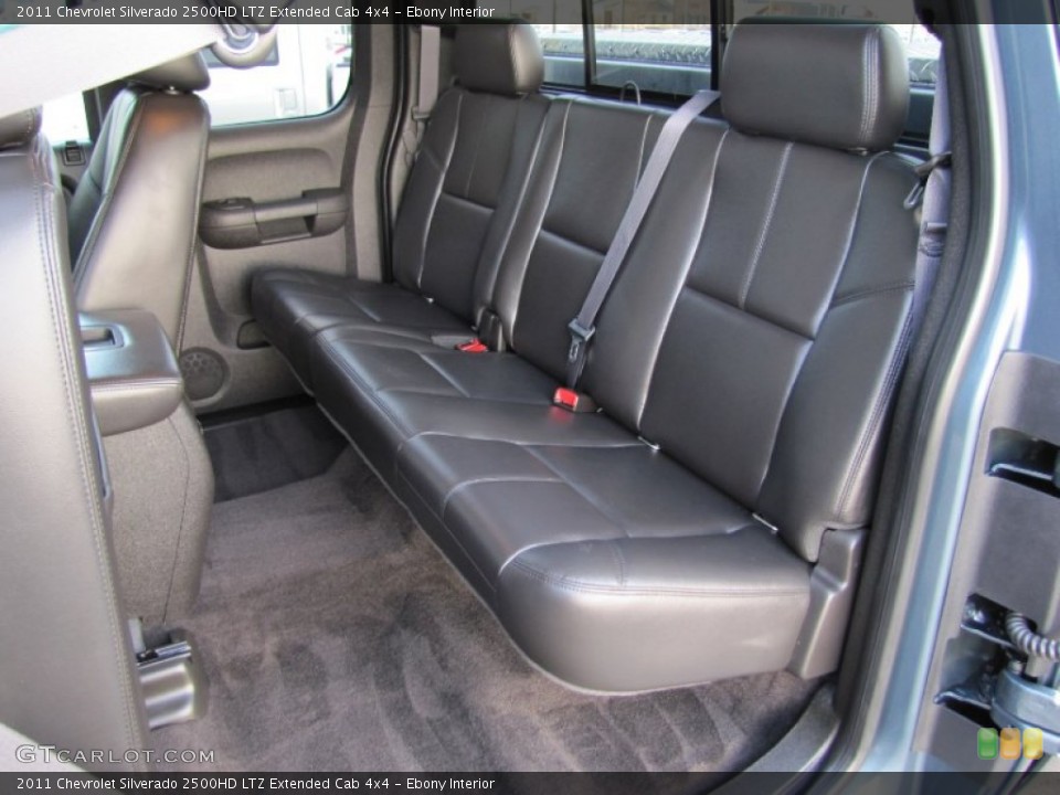 Ebony Interior Rear Seat for the 2011 Chevrolet Silverado 2500HD LTZ Extended Cab 4x4 #60369111