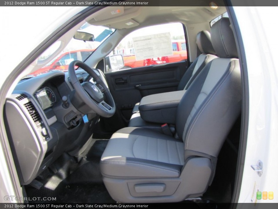 Dark Slate Gray/Medium Graystone Interior Photo for the 2012 Dodge Ram 1500 ST Regular Cab #60375315