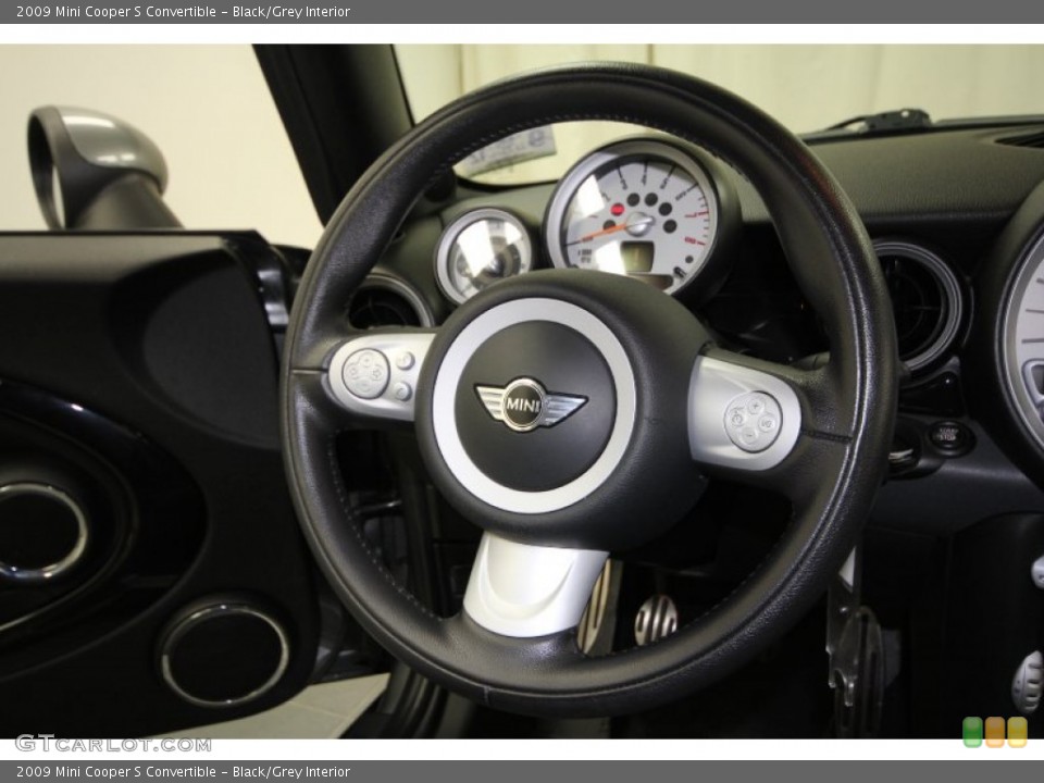 Black/Grey Interior Steering Wheel for the 2009 Mini Cooper S Convertible #60376341