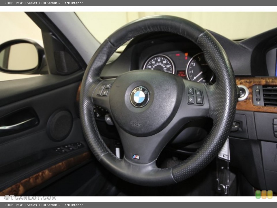 Black Interior Steering Wheel for the 2006 BMW 3 Series 330i Sedan #60376929