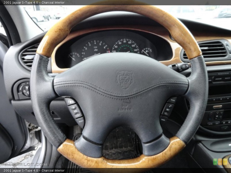 Charcoal Interior Steering Wheel for the 2001 Jaguar S-Type 4.0 #60380929