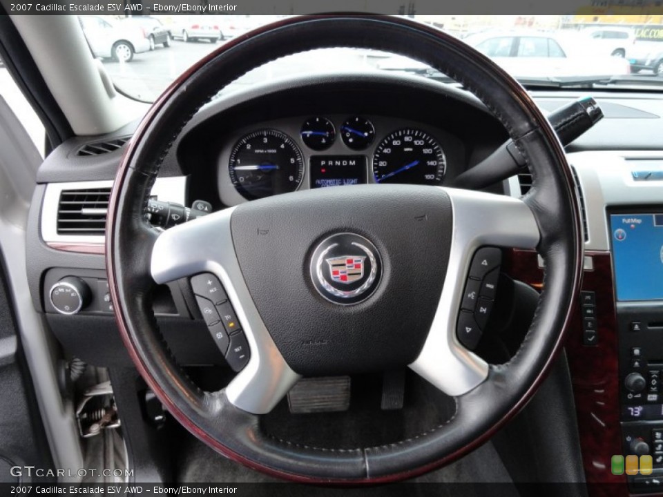 Ebony/Ebony Interior Steering Wheel for the 2007 Cadillac Escalade ESV AWD #60382144