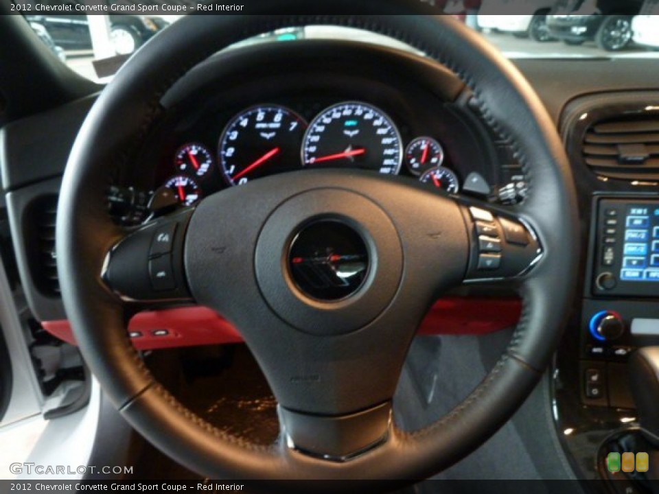 Red Interior Steering Wheel for the 2012 Chevrolet Corvette Grand Sport Coupe #60384361
