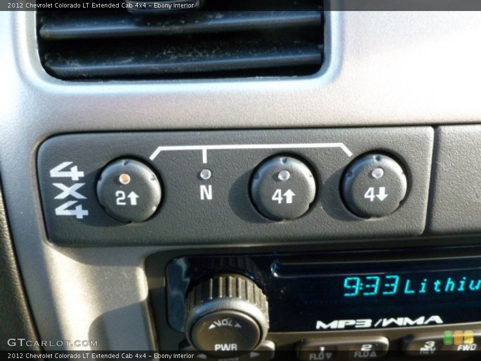 Ebony Interior Controls for the 2012 Chevrolet Colorado LT Extended Cab 4x4 #60385488
